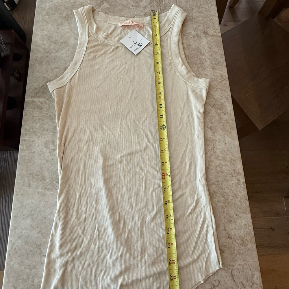 Olivaceous Cream Tank Top